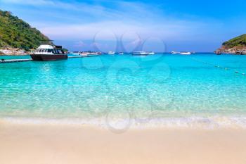 Racha (Raya) resort island near Phuket island, Thailand in a summer day