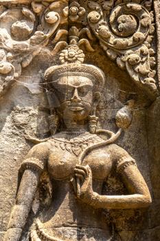 Chau Say Tevoda temple ruins is Khmer ancient temple in complex Angkor Wat in Siem Reap, Cambodia in a summer day