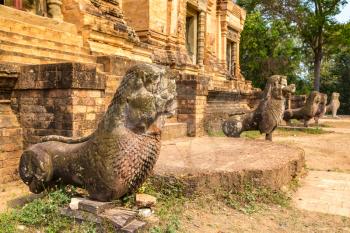 Prasat Kravan temple is Khmer ancient temple in complex Angkor Wat in Siem Reap, Cambodia in a summer day