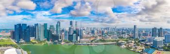 Panorama of Singapore in a summer day