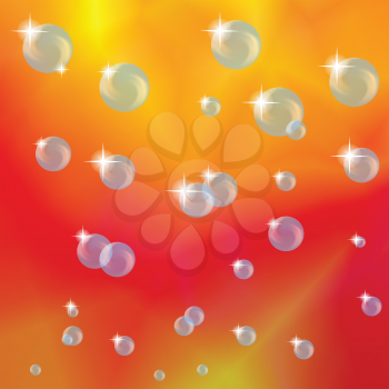 colorful illustration with  abstract  background and bubbles for your design
