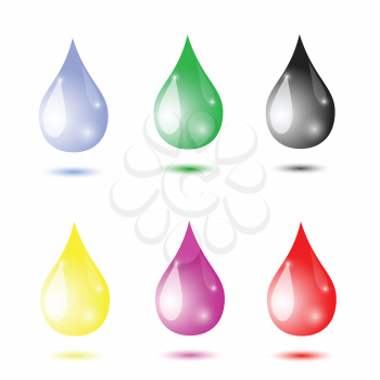 colorful illustration with water drops for your design