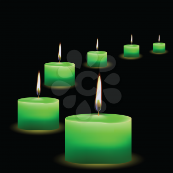 colorful illustration with candles for your design