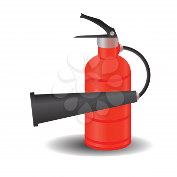 colorful illustration with  fire extinguisher for your design