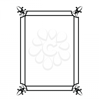  illustration with decorative frame  on a white background
