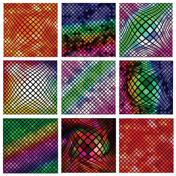 colorful illustration  with abstract mosaic  backgrounds