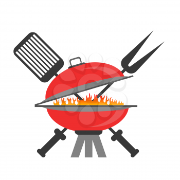 Barbeque Icon Isolated on White Backround. Grill Symbol.