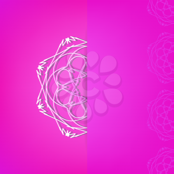 Abstract Ornamental Pink Background.  Abstract Pink Pattern.
