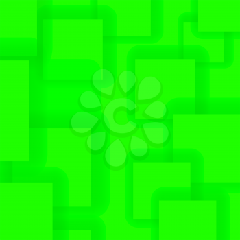 Abstract Green Squares on Green Background. Abstract Green Pattern.