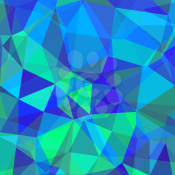 Blue Green Polygonal Background. Abstract Geometric Pattern.