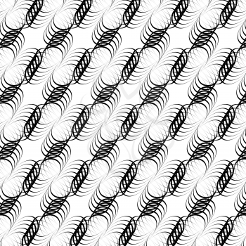 Abstract Ornamental Lines on White Background. Abstract  Line Pattern