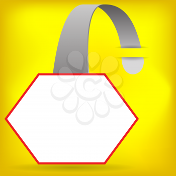 Modern Plastic Wobbler Isolated on Yellow Background