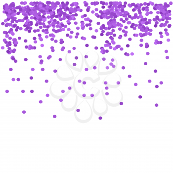 Purple Confetti Isolated on White  background. Purple Circle Pattern