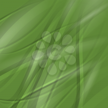 Abstract Green Wave Background. Line Green Wave Pattern.