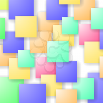 Square Blank Background. Set of Colorful Squares. Squares Pattern