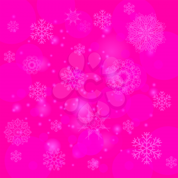 Abstract Winter Snow Background. Abstract Winter Pattern.  Snowflakes Background