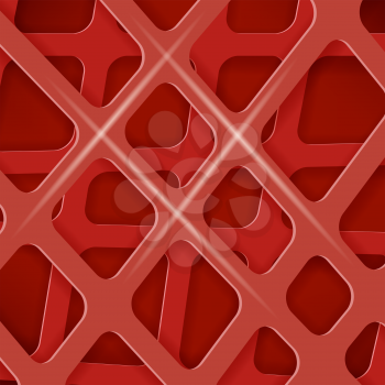 Crossed Lines Abstract Red  Cover Background. Red Pattern
