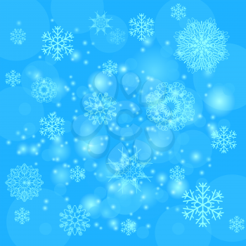 Abstract Winter Snow Background. Abstract Winter Pattern.  Snowflakes Background