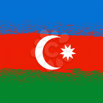 Flag of Azerbaijan. Flag Pattern. Grunge Azerbaijani Flag