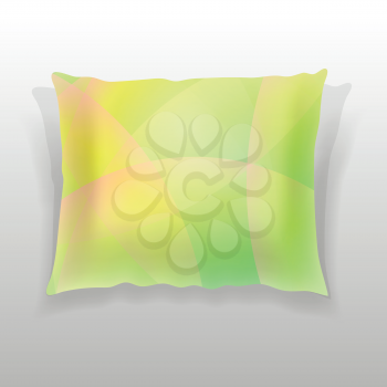 Colorful Soft Pillow Isolated on Grey Background