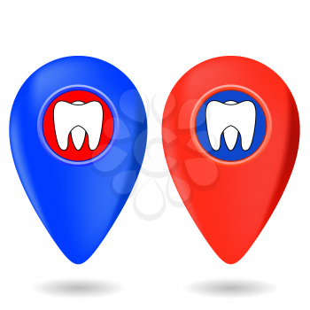 Dentist Icon, Dentist Red Marker, Dentist Red Icon, Dentist Icon Blue, Dentist Marker Blue, Dentist I, Dentist icon Set, Dentist Icon Isolated on White, Dentist Icon Web, Dentist Icon Art.