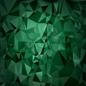 Abstract Digital Polygonal Green Background. Abstract Triangular Pattern