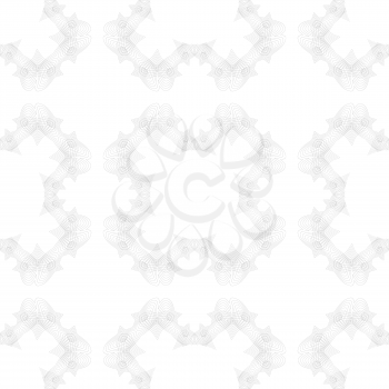 Seamless Texture. Element for Design. Ornamental Backdrop. Pattern Fill. Ornate Floral Decor for Wallpaper. Traditional Decor on White Background