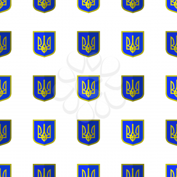 Symbol of Ukraine Background. Seamless Ukrainian Pattern