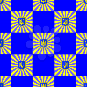 Symbol of Ukraine Background. Seamless Ukrainian Pattern