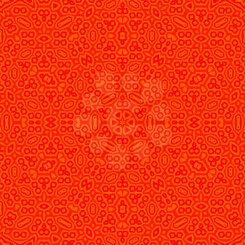 Creative Ornamental Red Pattern. Geometric Decorative Background