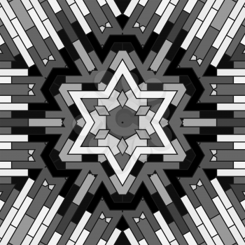 Creative Ornamental Grey Pattern. Geometric Decorative Background