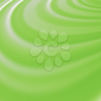 Abstract Glowing Green Waves. Smooth Swirl Light Background