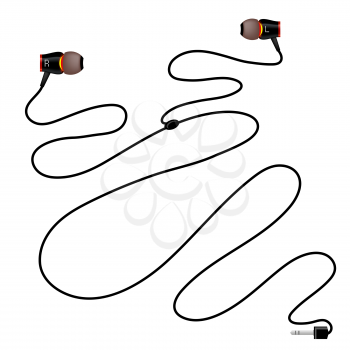 Modern Headphones Icon Isolated on White Background. Single Headphones