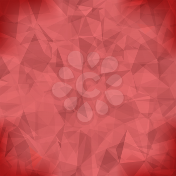 Red Light Polygonal Mosaic Background.  Business Design Templates. Triangular Geometric Pattern