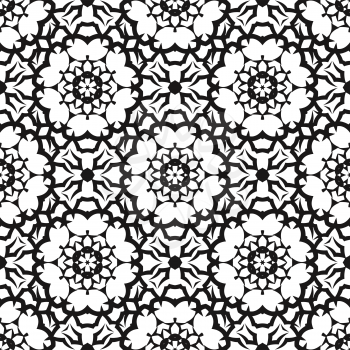 Ornamental Seamless Line Pattern. Endless Texture. Oriental Geometric Ornament