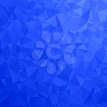 Blue Polygonal Background. Rumpled Triangular Pattern. Low Poly Texture. Abstract Mosaic Modern Design. Origami Style