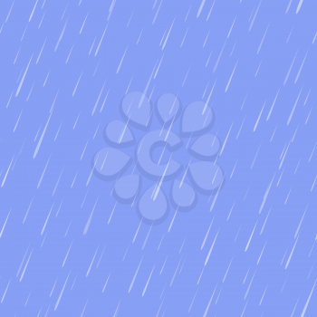 Seamless Rain Drops Pattern on Blue Background