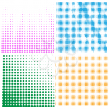 Comics Book Background. Halftone Patterns. Colorful Collection Dotted Background