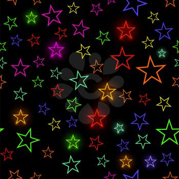 Colored Star Texture. Colorful Starry Background. Abstract Stars Pattern