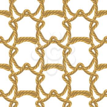 Rope Seamless Pattern on White Background. Rope Texture #2642752