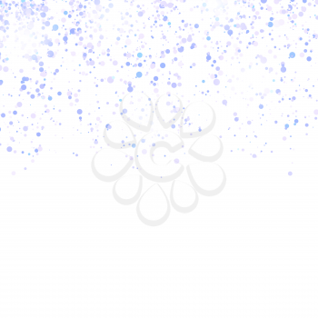 Blue Confetti Pattern Isolated on White Background.