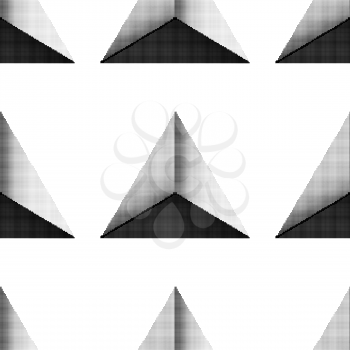 Triangle Halftone Seamless Pattern. Set of Dots. Dotted Texture on White Background. Overlay Grunge Template. Distress Linear Design. Fade Monochrome Points. Pop Art Backdrop.