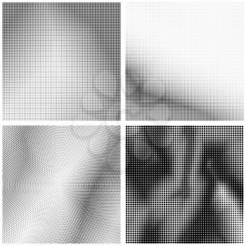 Halftone Pattern. Set of Dots. Dotted Texture on White Background. Overlay Grunge Template. Distress Linear Design. Fade Monochrome Points. Pop Art Backdrop.