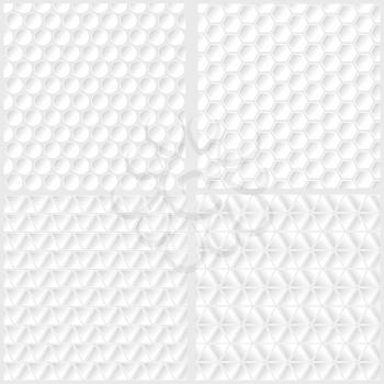 Set of Different Golf Background. Halftone Texture.