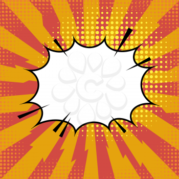 Comics Book Background. Colorful Halftone Pattern. Cartoon Speech Bubble. Dotted Texture.