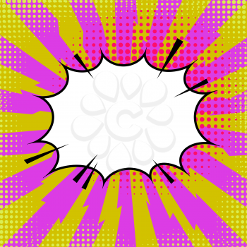 Comics Book Background. Colorful Halftone Pattern. Cartoon Speech Bubble. Dotted Texture.