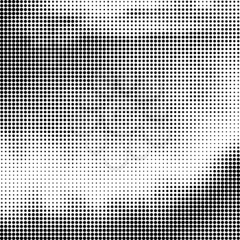 Halftone Pattern. Set of Dots. Dotted Texture on White Background. Overlay Grunge Template. Distress Linear Design. Fade Monochrome Points. Pop Art Backdrop.