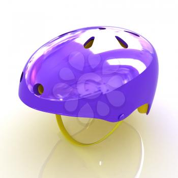 Bicycle helmet on a white background