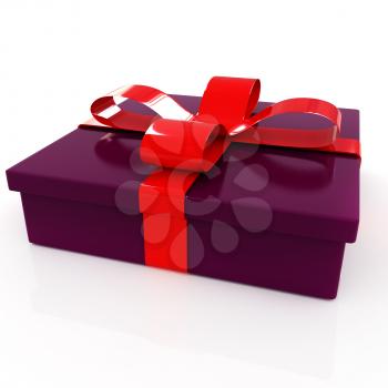 Gifts with ribbon on a white background 