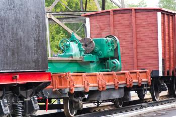 Photo of Russian delivery tool by railroad